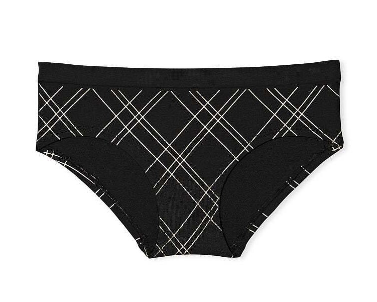 Victoria’s Secret Sexy Hiphugger Panties Seamless Stretch Shiny Black S NWT