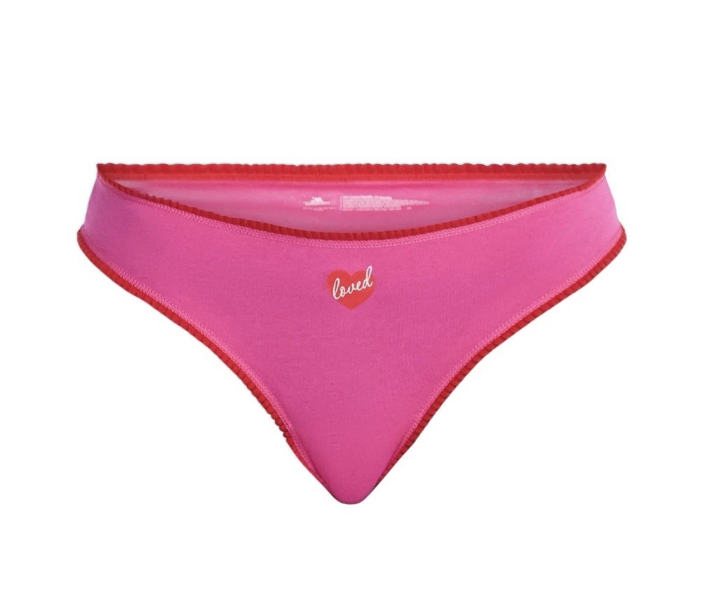 7-Pair WAY TO CELEBRATE Women’s XL (16-18) Thong Valentines Day Heart Underwear