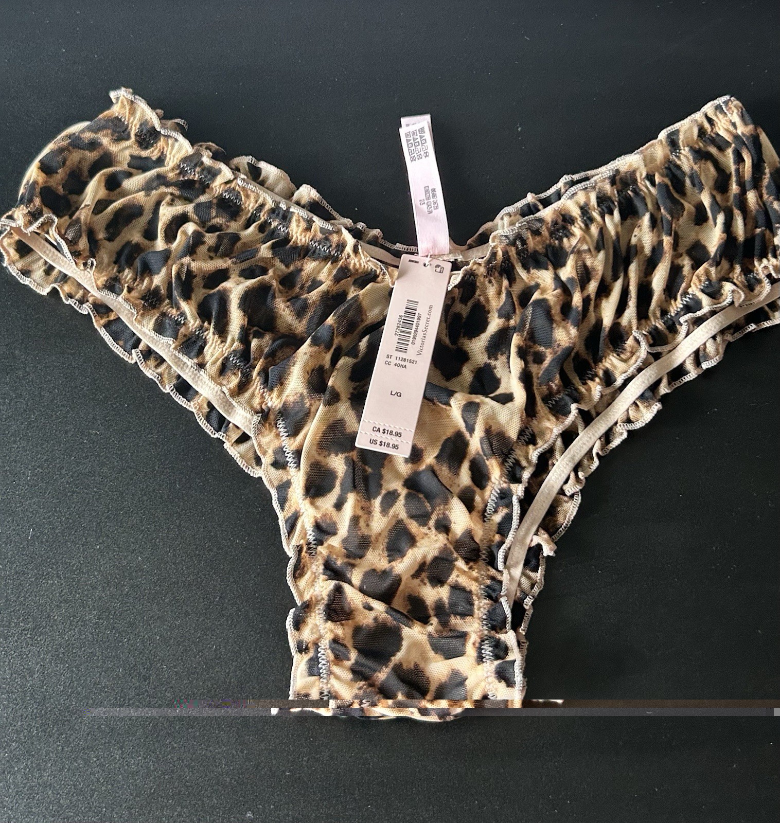 Victoria’s Secret Ruffle Cheetah Cheeky Panties