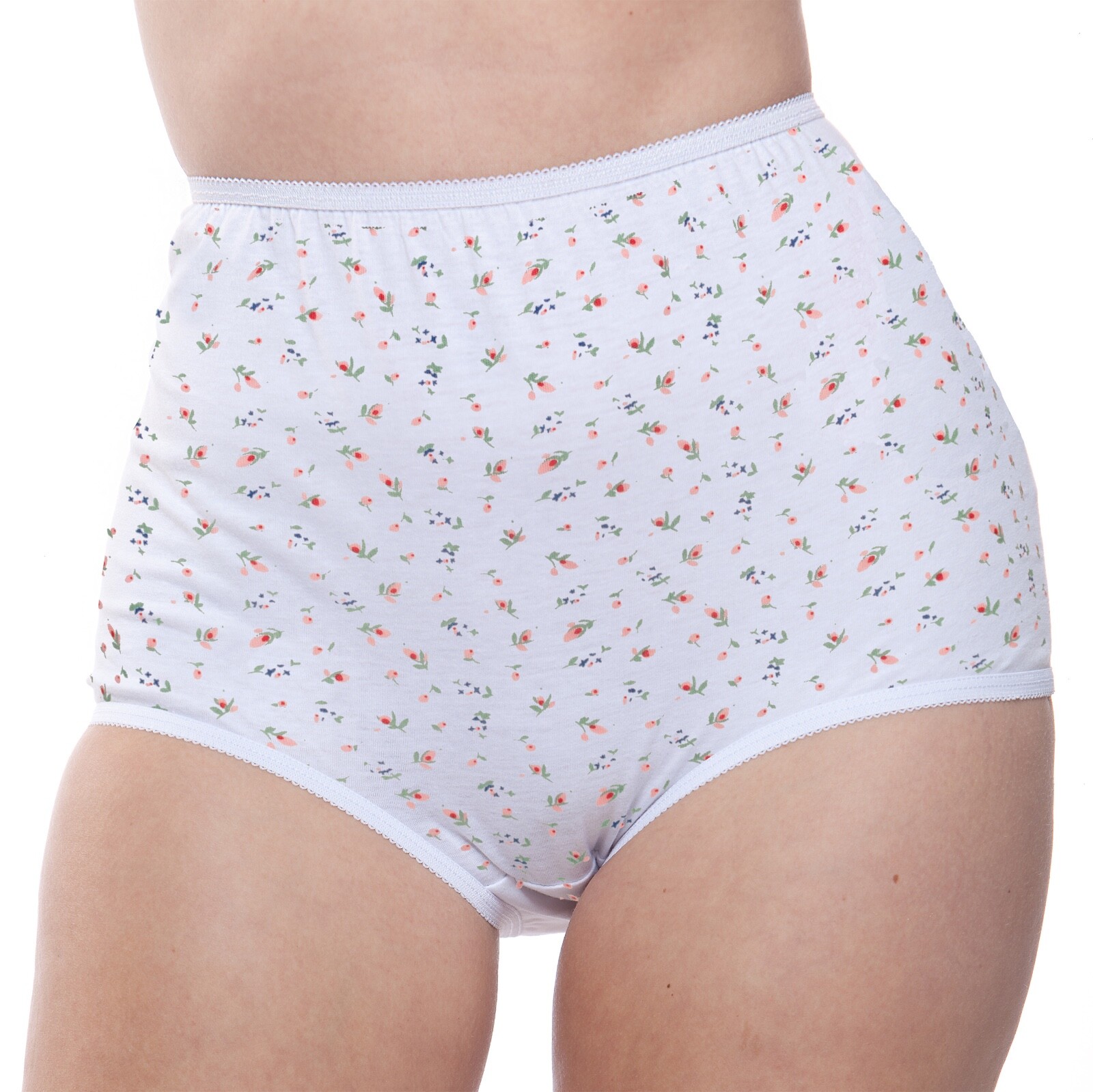 Full Coverage Panty Floral Print 6 Pack (100% Cotton) by Teri lingerie