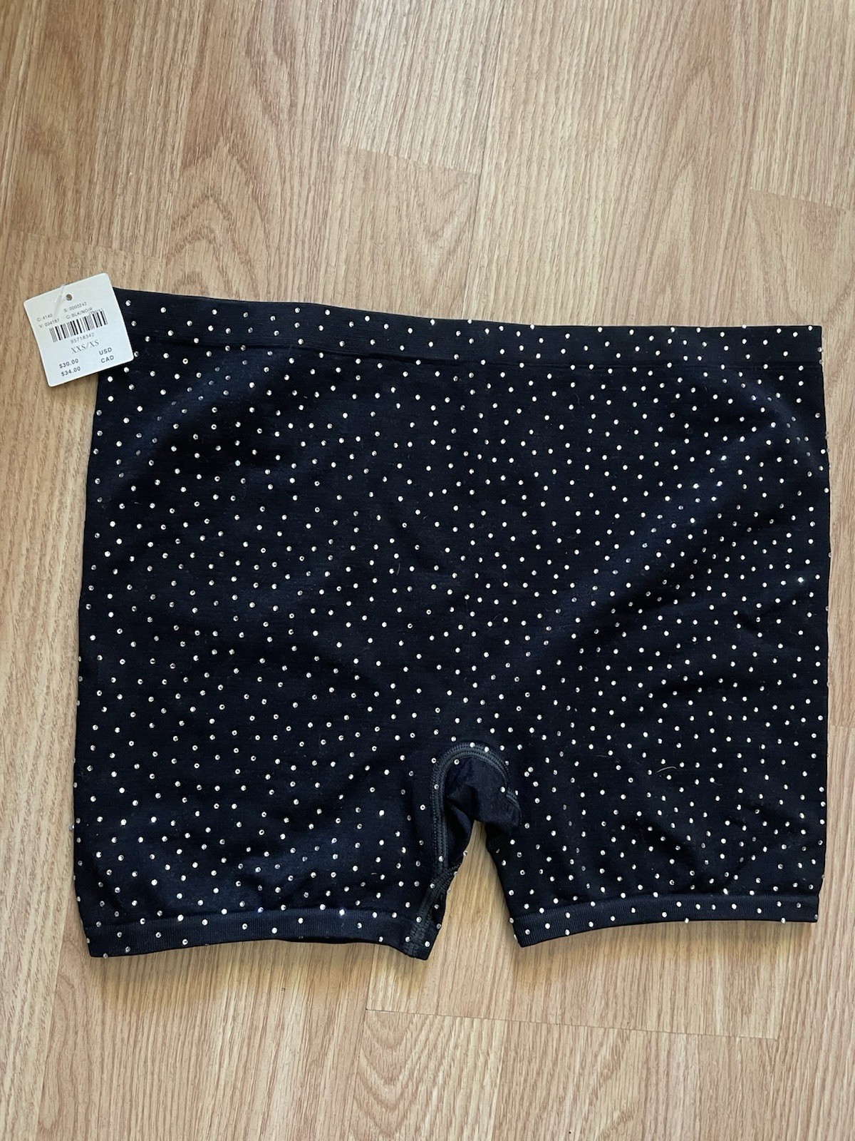 Anthropologie Rhinestone Boyshort Black XXS XS