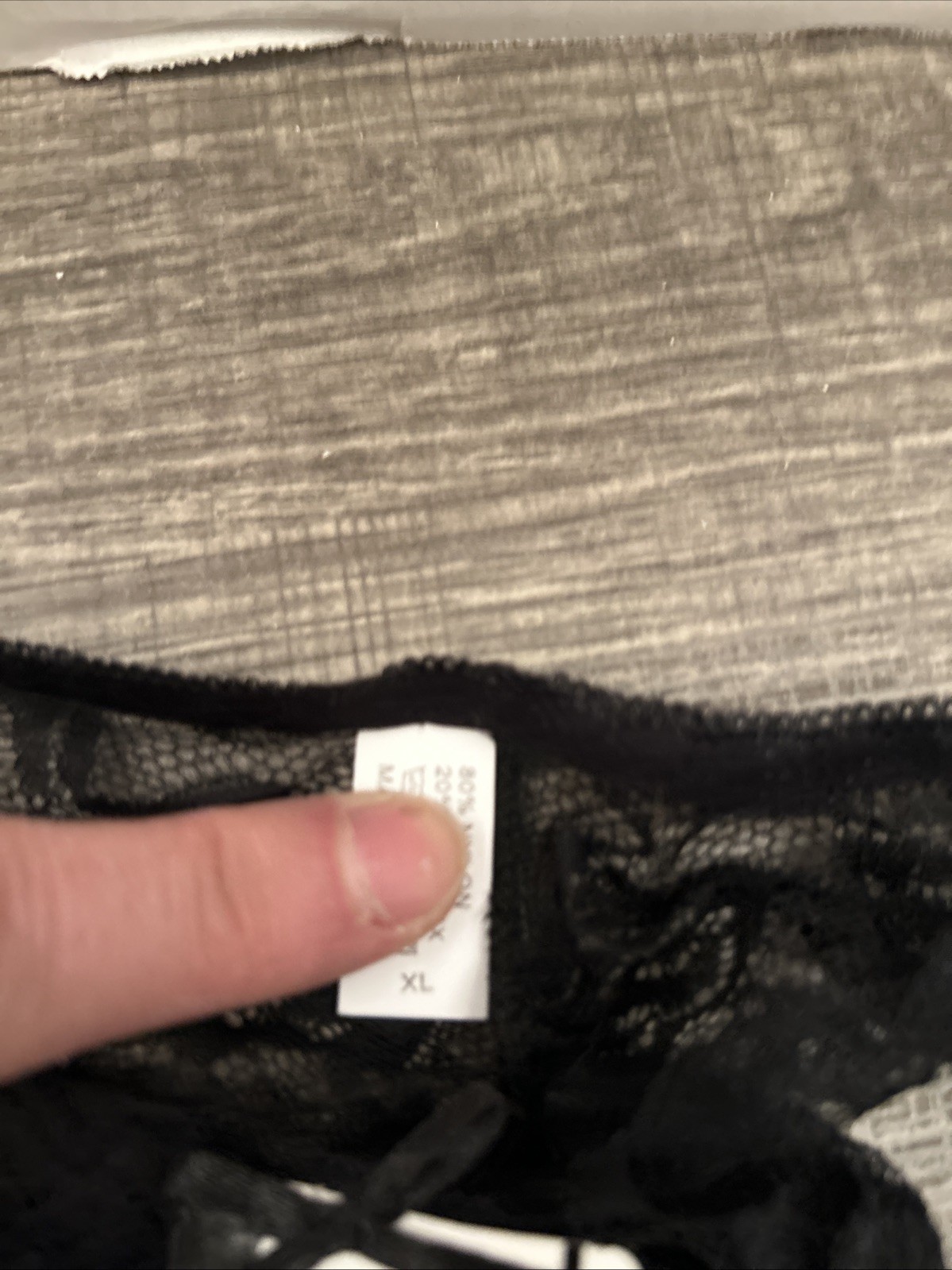 New Black Thong, Extra Large Made In China Not Sure What Happened To The Tag NWT