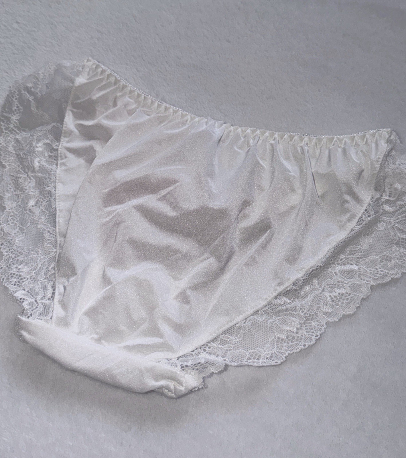 Set Of 4！US-S, M/JP-LL Japanese Embroidery Lace Trim Shiny Smooth Nylon Panties