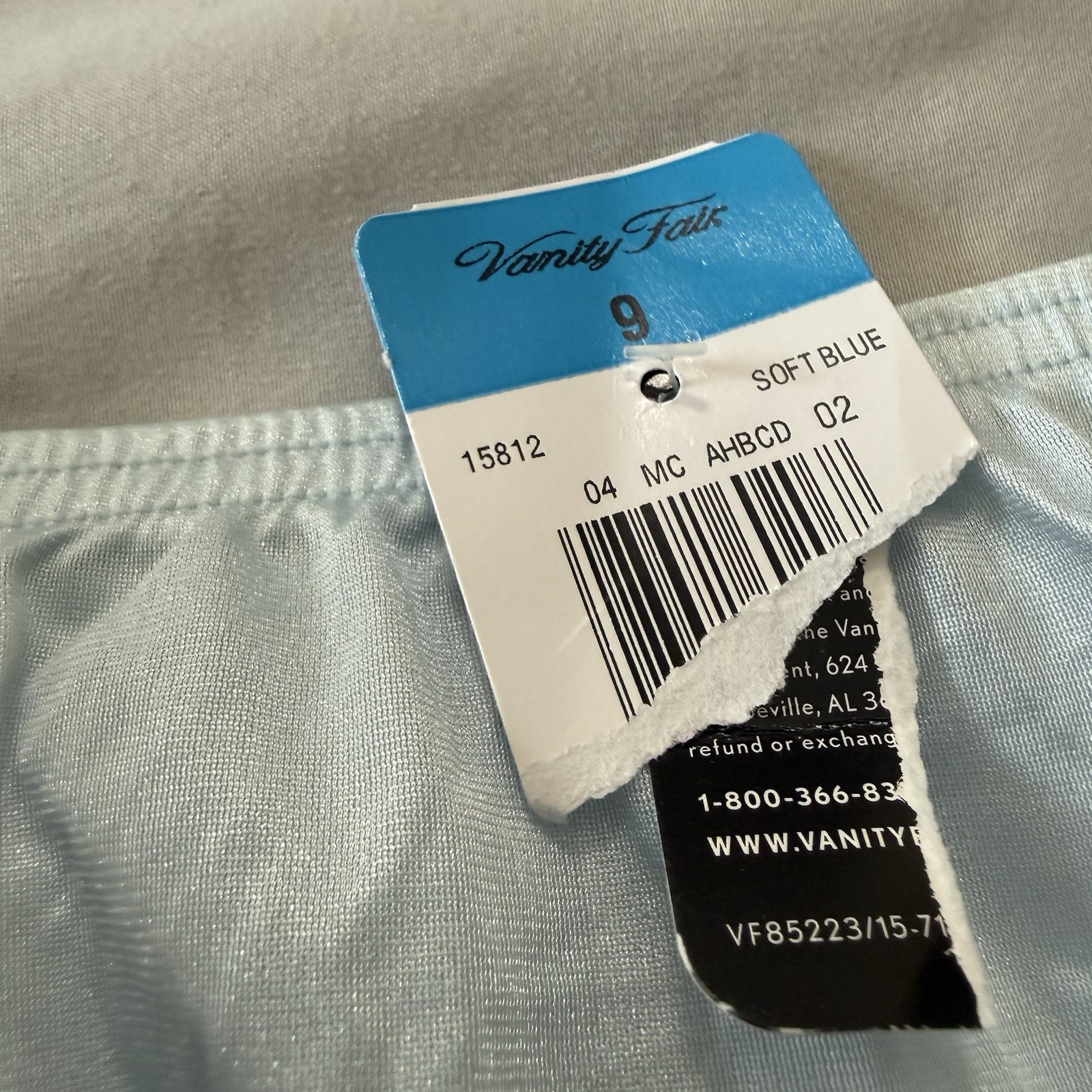 Vanity Fair Nylon Silky Sz 9 2XL Briefs Underwear Granny Panties Blue Panty NEW