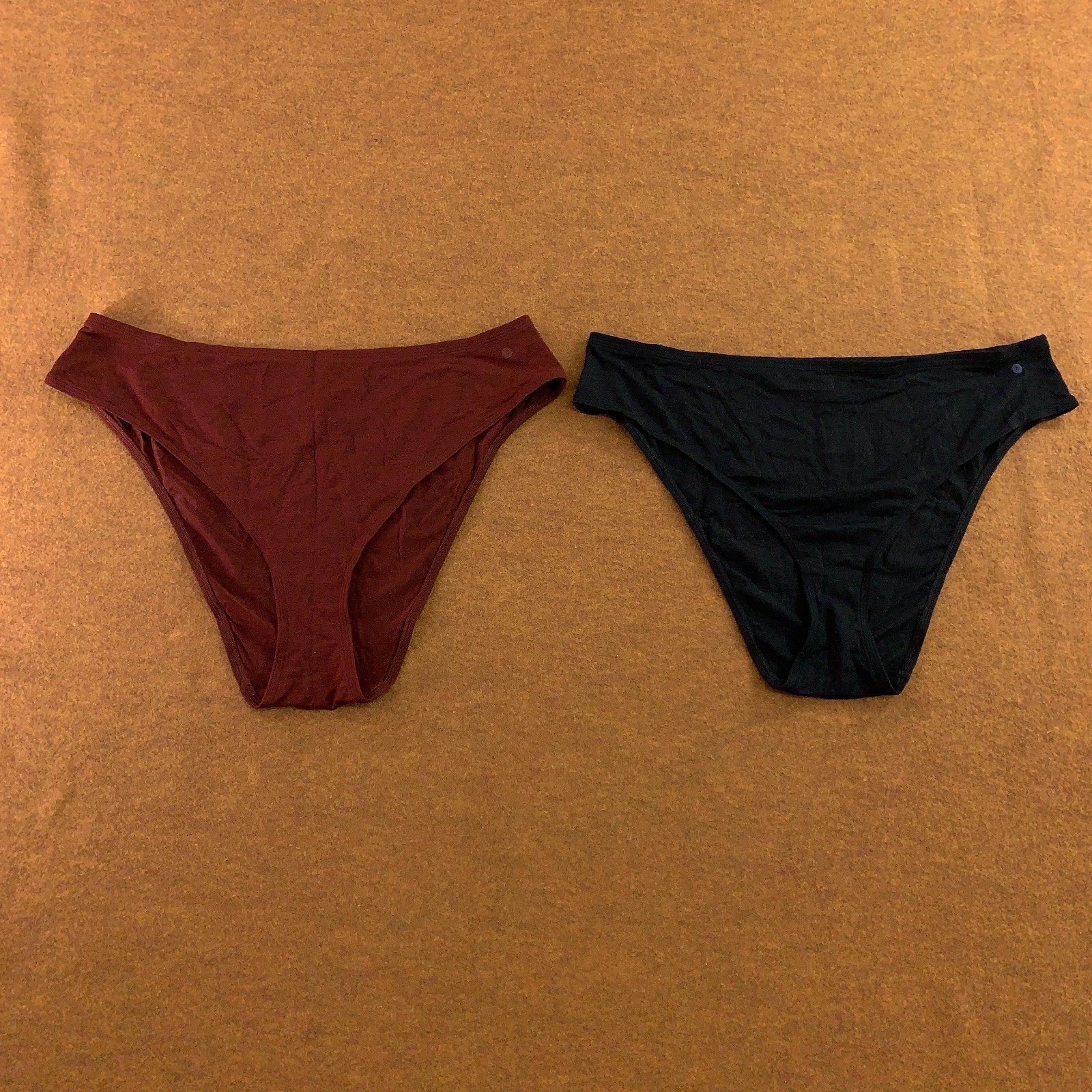Allbirds Womens Size XXL Black Deep Red Trino Bikini Brief Panty 2 Pieces New