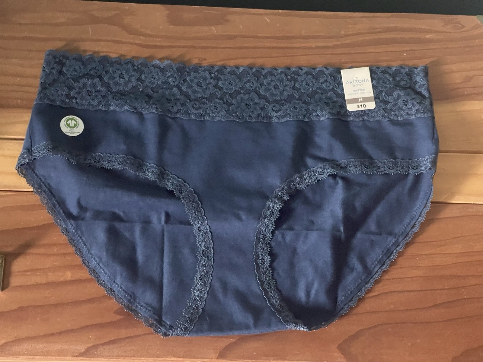 2 Two Arizona Body Lace Trim Blue Panties Lingerie Medium
