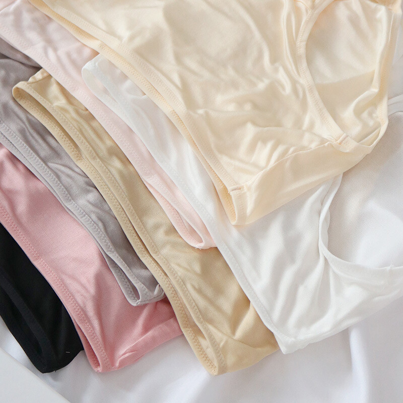 100% Mulberry Silk 3 Pairs/lot Women Panties Underwear Lingerie M L XL 2XL