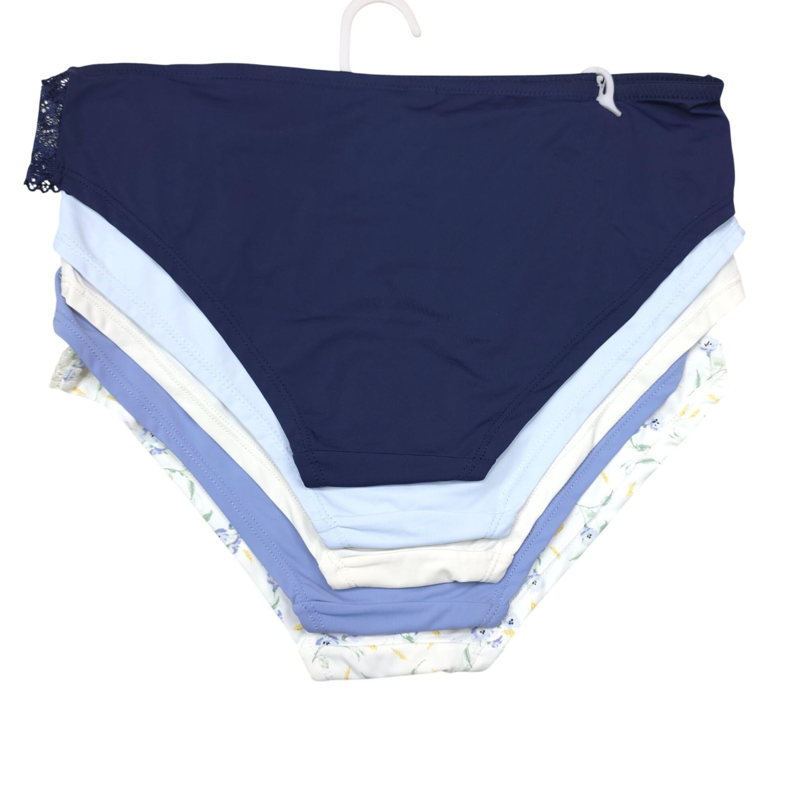 Laura Ashley Womens L 5-Pack Lace & Floral Bikini Panties Assorted Colors