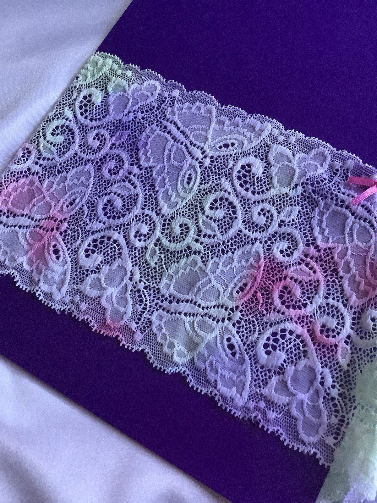 Women’s Gradient Butterfly Cheeky Panties Multicolor Lace Floral Bow 7pk Large
