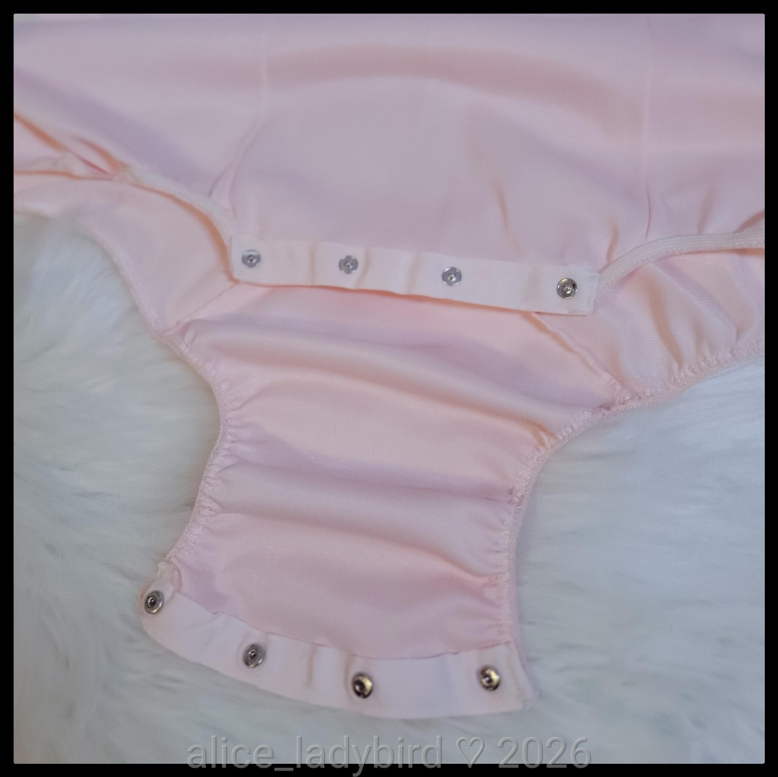 Vintage TEDDY Slip ROMPER Panty FLORAL Pink BODYSUIT Adult Playsuit ~S/M 34-36