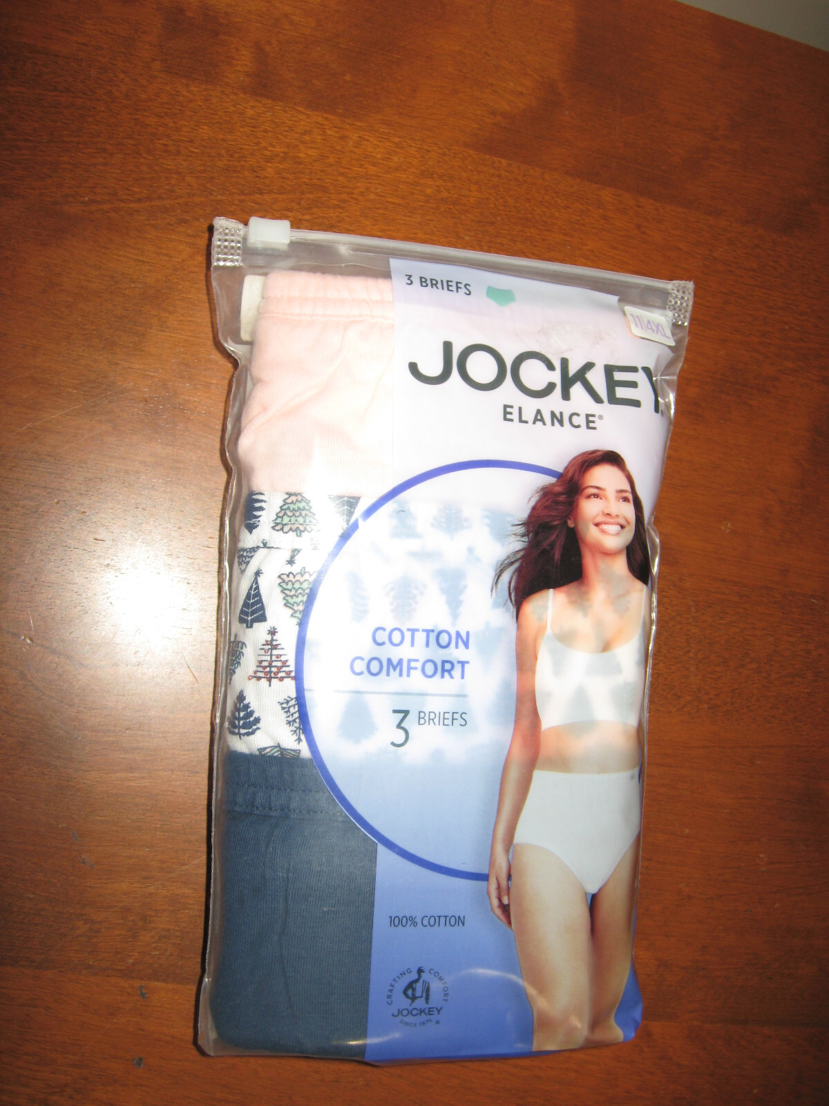 3 Pr. Jockey Elance Cotton Brief Panties ~Sz. 11 ( 4XL ) ~ NIB