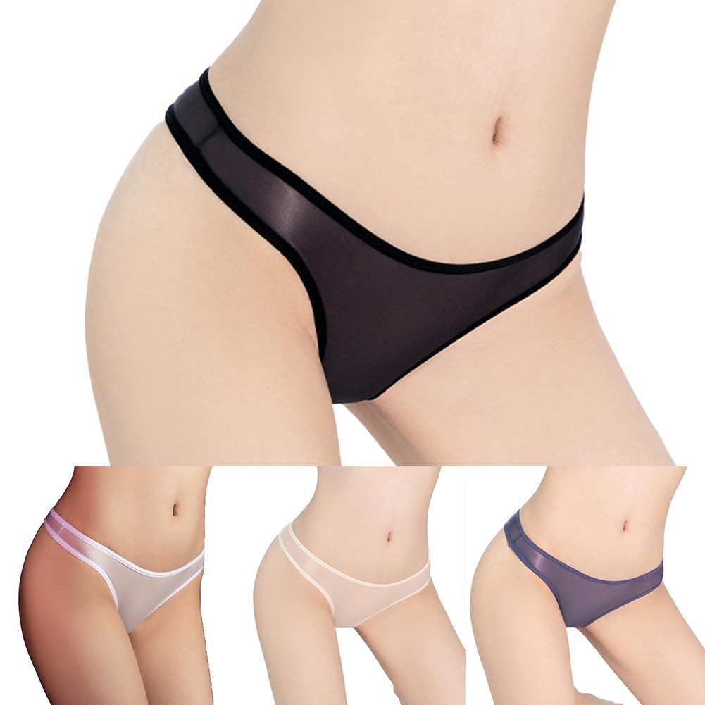 Women Sexy Panties Sheer Briefs Low Rise Underwear See Through Knickers Thongs