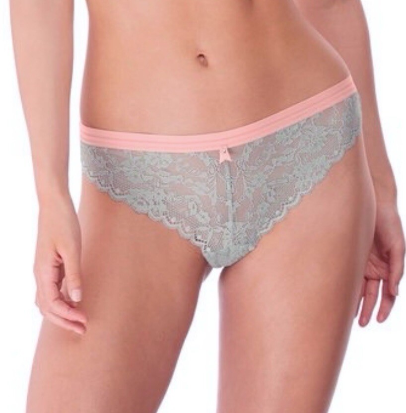 Freya Offbeat Blue Lace Brief Knickers UK S/10