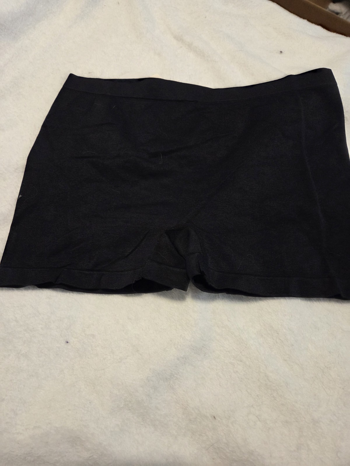 NWT Black Sofra Stretchy Soft Boyshort Panty Plus Size 1X 2X Nylon Spandex