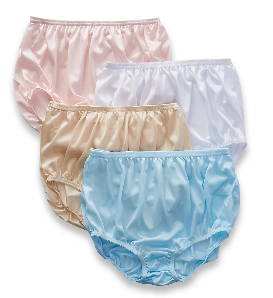 Teri 331 Full Cut Nylon Brief Panty – 4 Pack