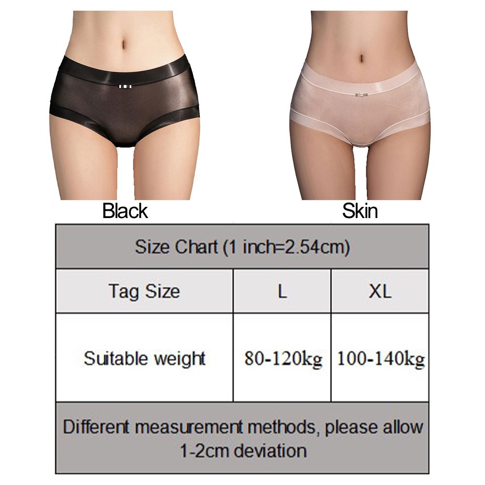Thin Transparent Shiny Seamless Briefs Polyester Womens Low Rise Daily Wear