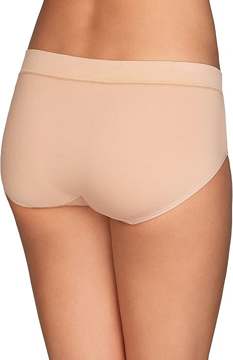 3 Pack Vanity Fair No Pinch No Show Seamless Hipster Panty Quartz/Navy/Beige