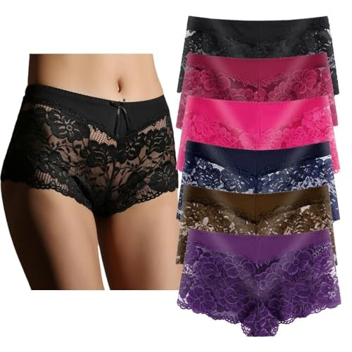 Women’s Underwear Regular & Plus Size Panties Lace X-Large 6 Pack-b9144