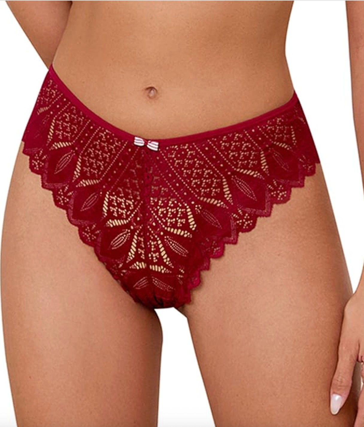 Women’s Floral Lace G String Thong Panties Sexy Low Rise Underwear Briefs 1 Pack