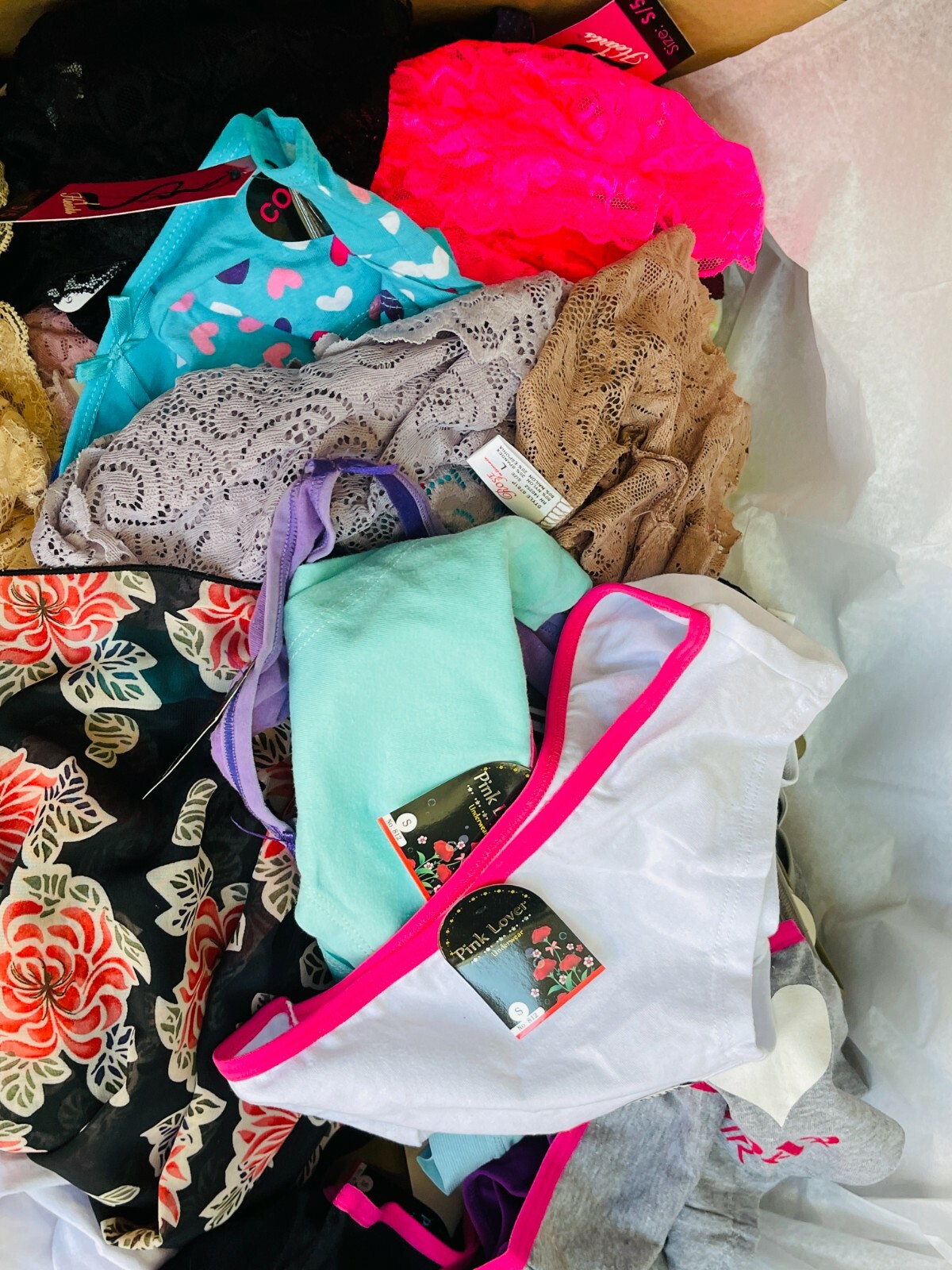 100 PCS Bulk Wholesale Bikini Thongs BoyShorts Mix Lot Assorted Underwear S-XL