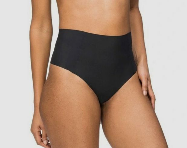 $25 Nancy Ganz Women’s Black Solid Body High Waisted G String Panties Size S