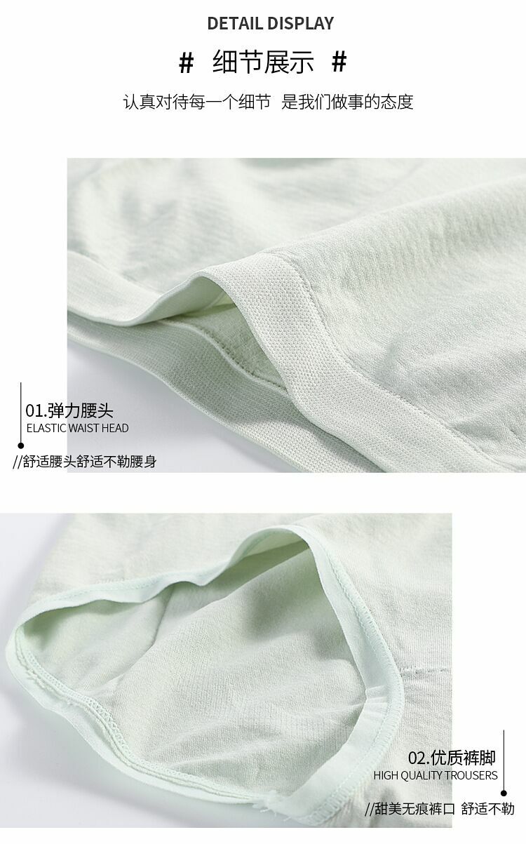 4 Pack Graphene antibacterial Women Cotton Underwear Panties Hipster Softer