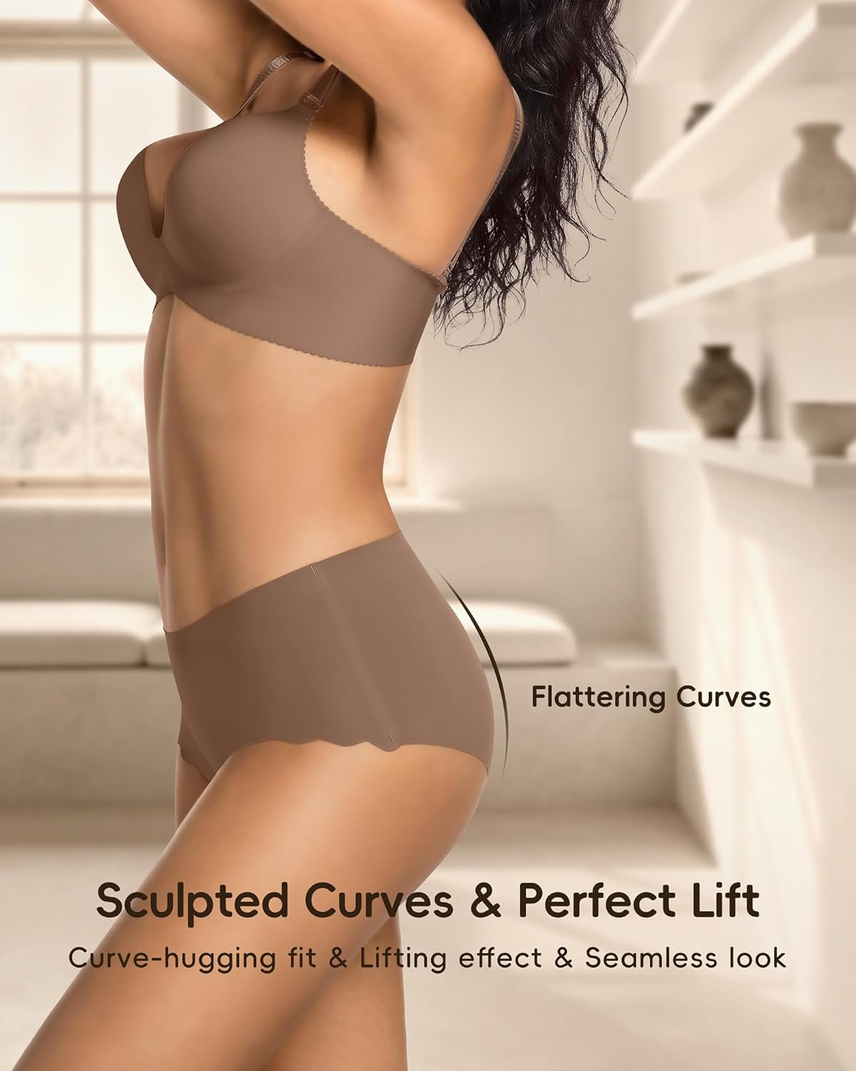 Seamless Underwear for Women No Show No Panty Line Womens Panties High Waisted