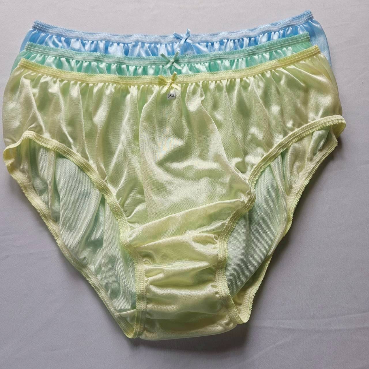 6Pcs Bikini Plus Underwear Nylon Woman Panties Briefs Light Soft Mid-Waist/3XL