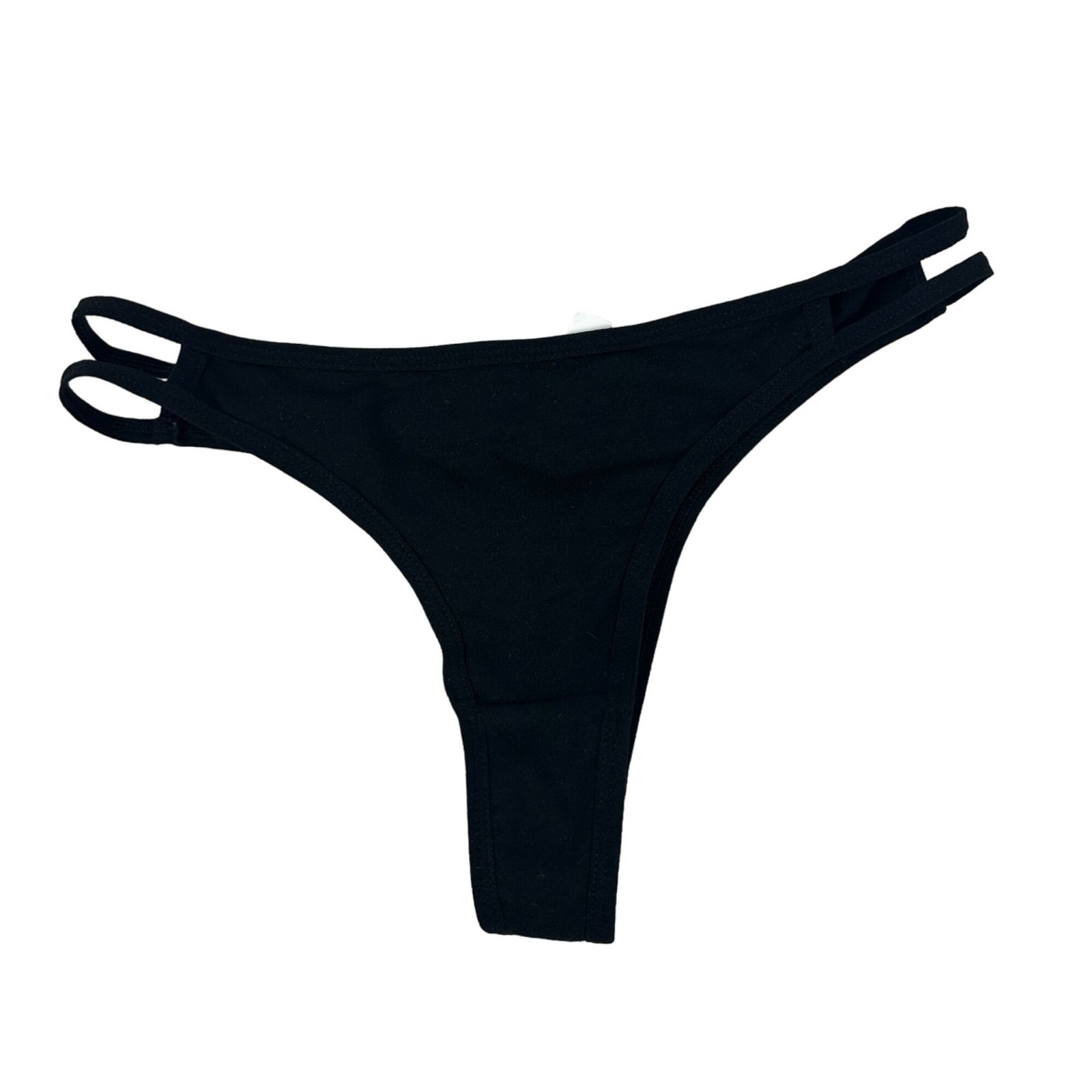 Black Double Strap Bikini Panties – Size S