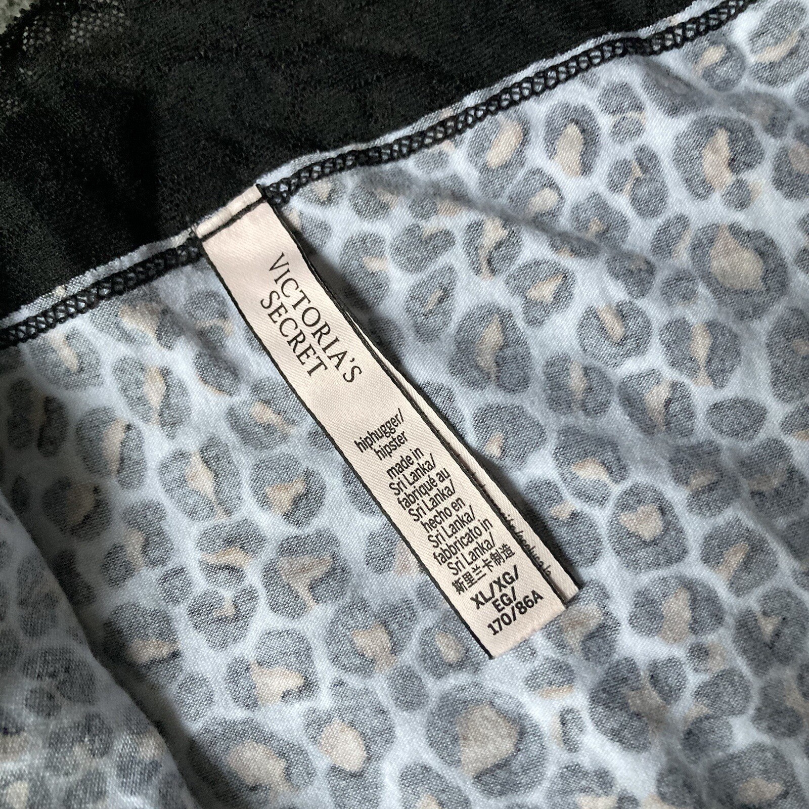 Victoria Secret Cheetah Hiphugger Hipster Hip Hugger Teal 2 Panties Bundle XL