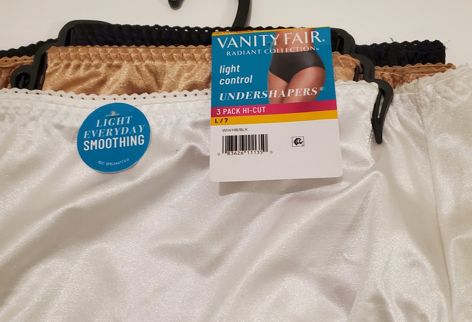 Vanity Fair Radiant Undershaper Underwear Womens S5 to 5XLHi-Cut 3 Pk Multicolor