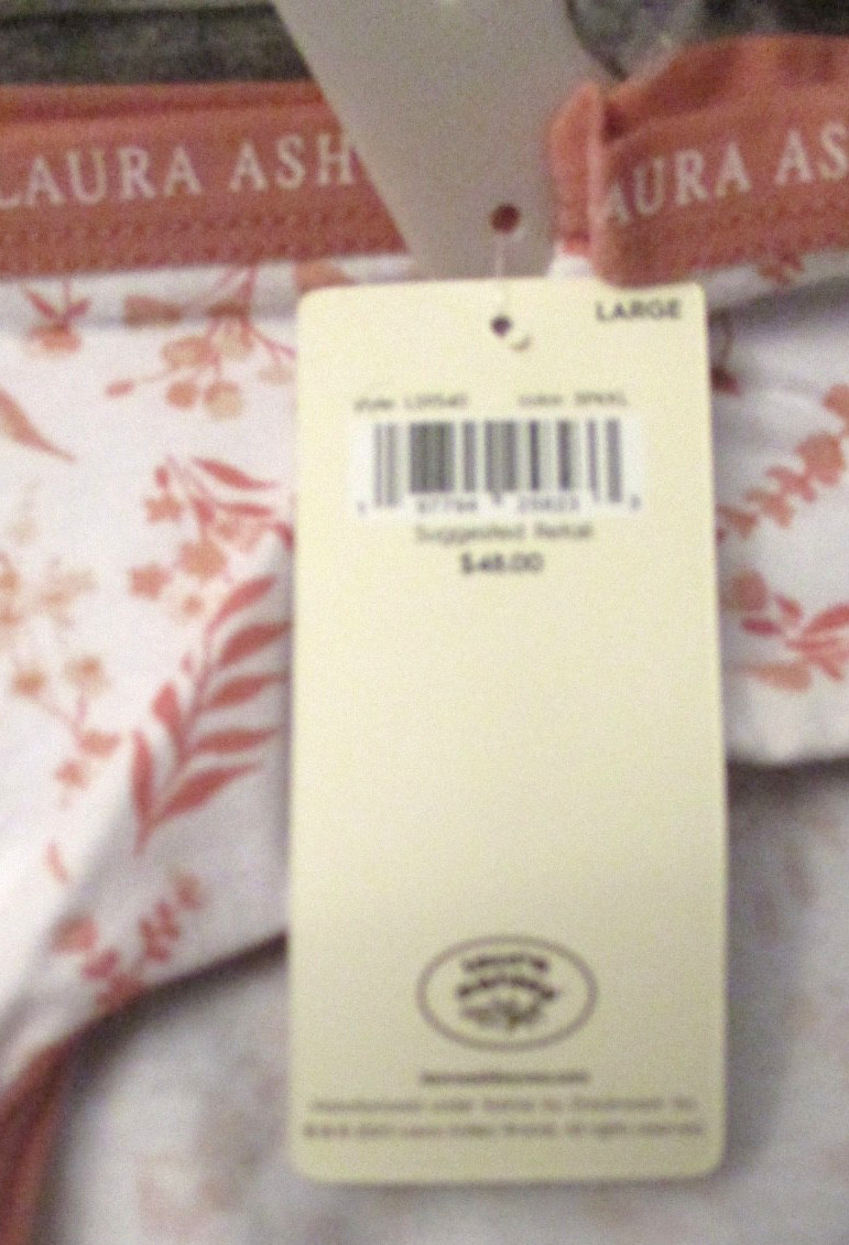 Laura Ashley Women’s cotton stretch Hipster panties 5-Pair size Large LS9540