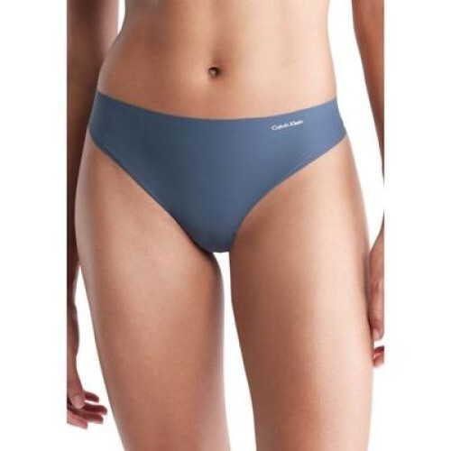 CALVIN KLEIN Women’s Invisibles Thong Underwear D3428 Blue Edge Size Large