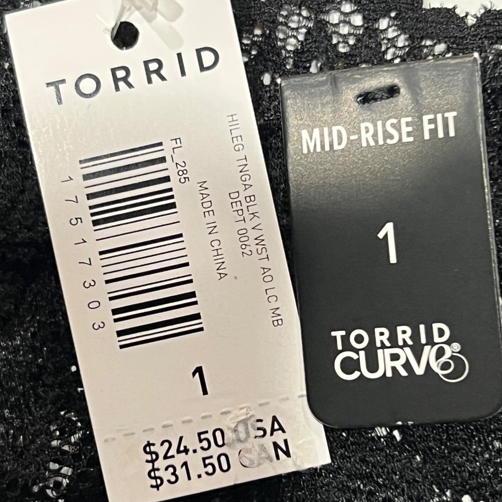 NWT TORRID Mid Rise Fit Pantie Underwear Sz 0X-1X-2X-3X-4X Black Lace