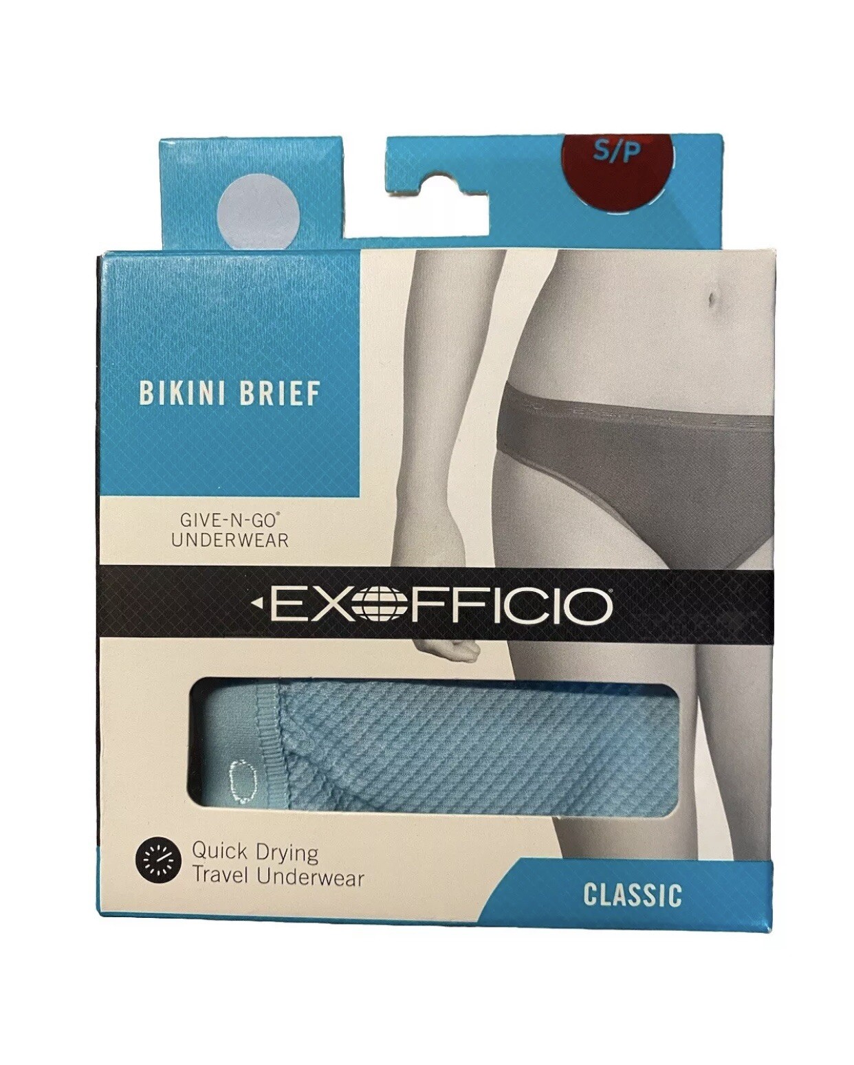 ExOfficio Give-N-Go BIKINI BRIEF Blue Woman Travel Mesh Panties XS