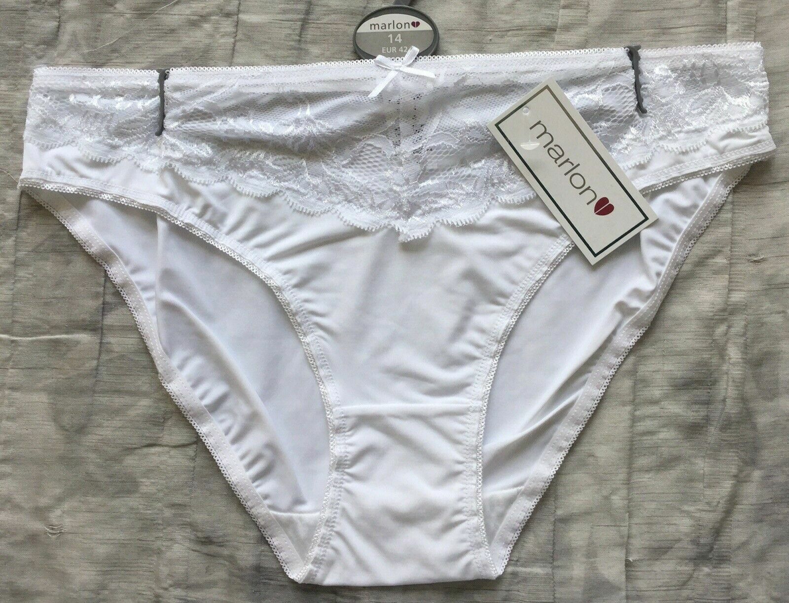 MARLON BLACK WHITE SILKY MICROFIBRE LACE FRONT BIKINI BRIEFS 8 – 18 BNWT
