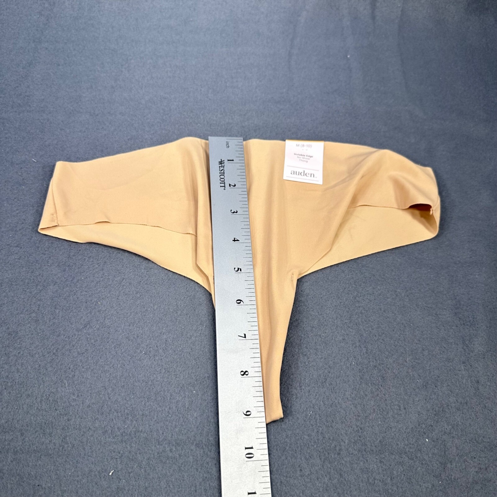 Auden Womens Size Medium 8-10 Panty Thong Invisible Edge No Show Pearl New