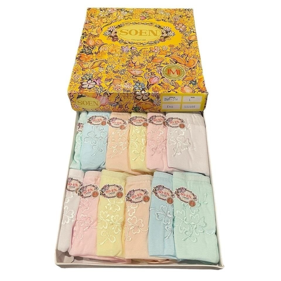 Soen SMP Semi Full Ladies Panty Pastel Color Embroidered Size L