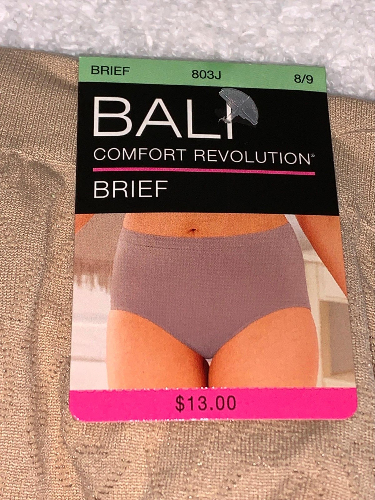 BALI Comfort Revolution Seamless Damask Nude Brief Panty Women 6 / 7 8 9 10 / 11