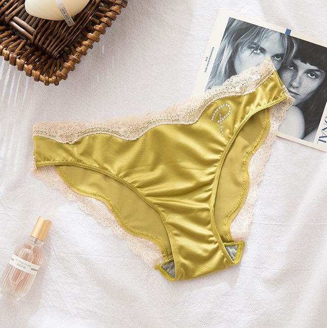 1/5 Pack Lot Womnes Sexy Satin Panties Lace Seamless Bikini Lingeries Underwear