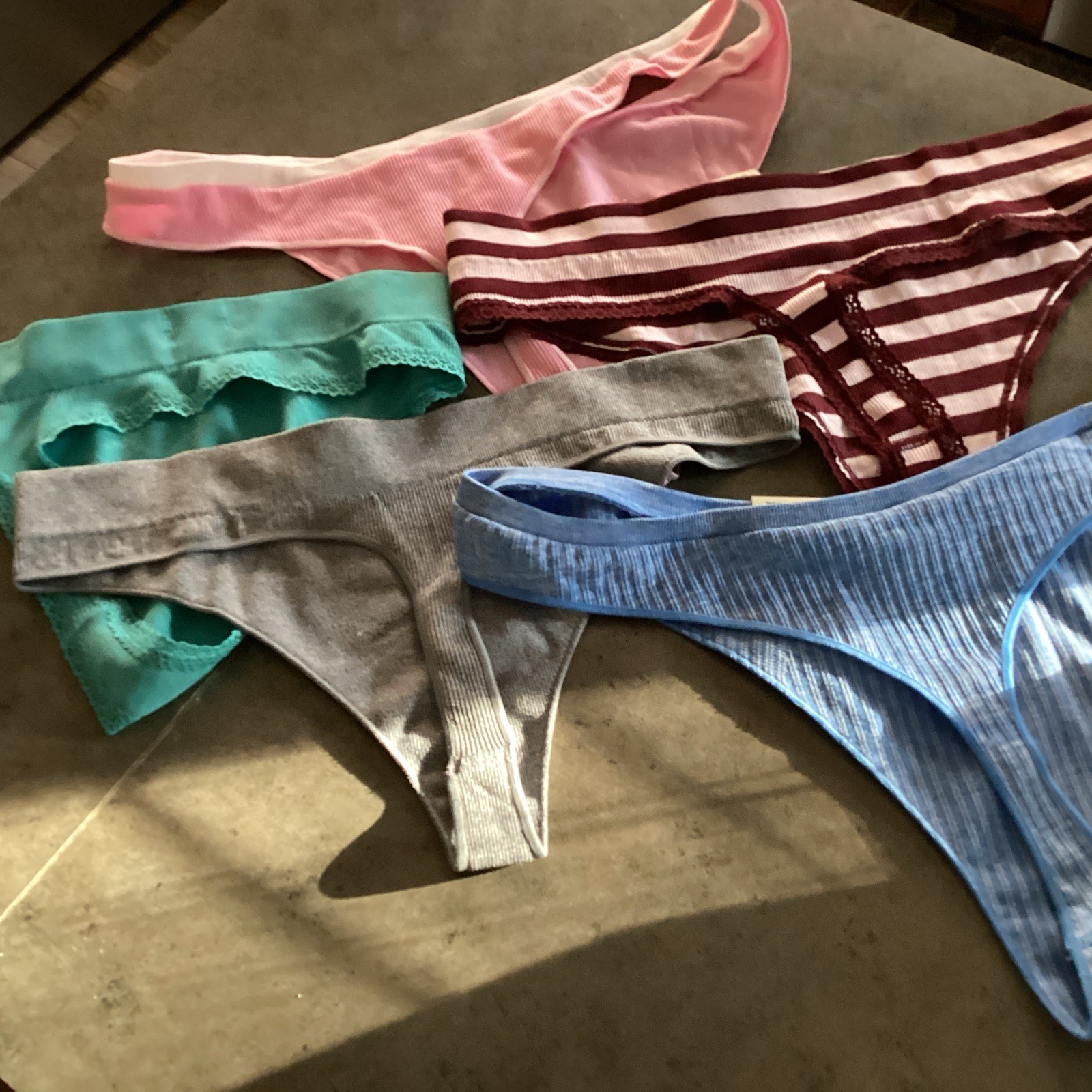 no boundaries 5 Pairs Variety Of seamless thong Panties, 2 High Leg, XXXL (22)