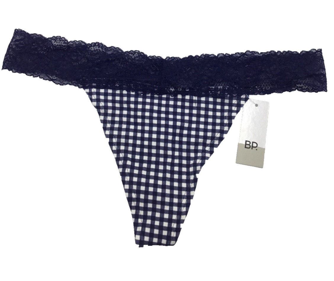 BP Nordstrom gingham and lace thong Blue XL