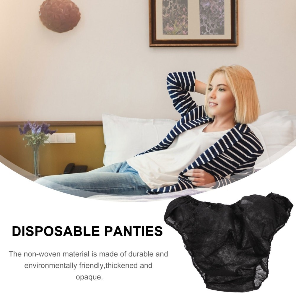 10Pcs Disposable Briefs Women Briefs Non-Woven Fabric Underwear for Travel Spa