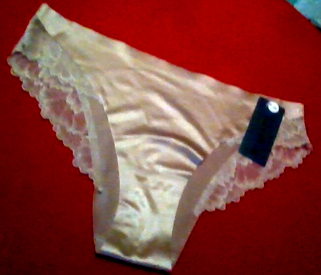 NWT Beige DANSKIN Small 1-PK No Show w/Lace Accents Hipster High Leg Panties