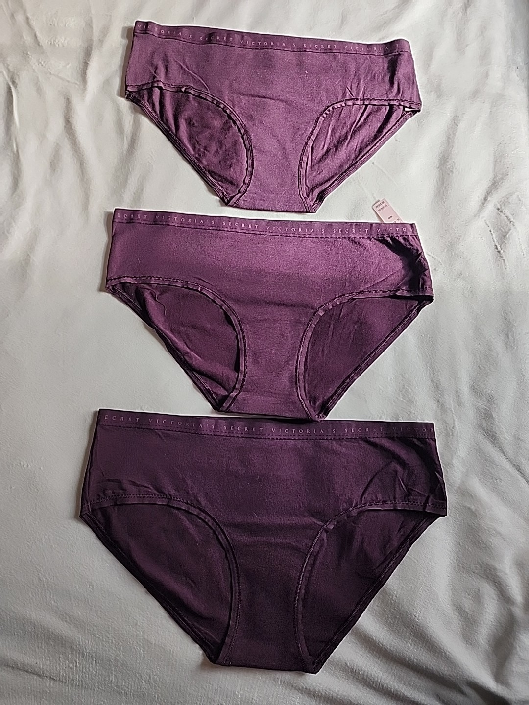 3 VICTORIA SECRET PANTY BIKINI CHEEKHIPHUGGER, Cotton Blend, Sz M India 54867 Nw
