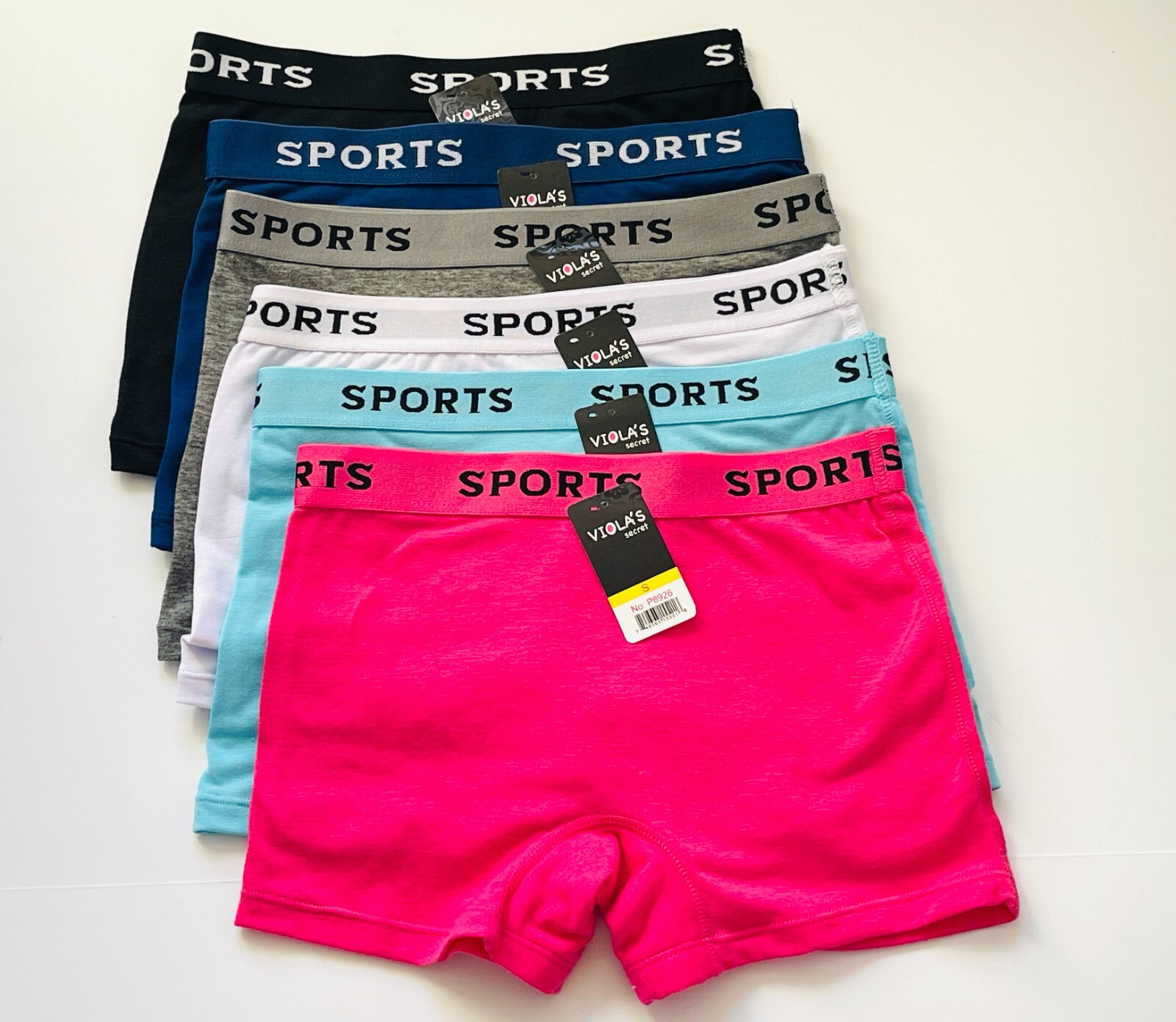 6 PACK Sports Yoga Workout Short Women’s Mesh Boxers Shorts Underwear 8296 2XL