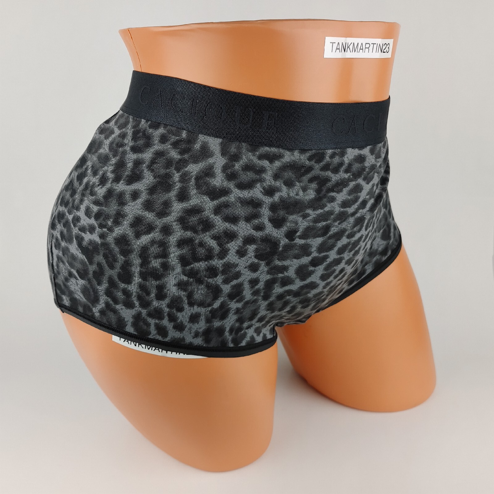LANE BRYANT CACIQUE COTTON FULL BRIEF PANTY 22/24 GRAY BLACK ANIMAL PLUS Leopard