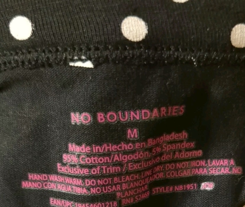 NWT Women’s Size Medium Thong Panties Polka Dot No Boundaries Cotton Spandex