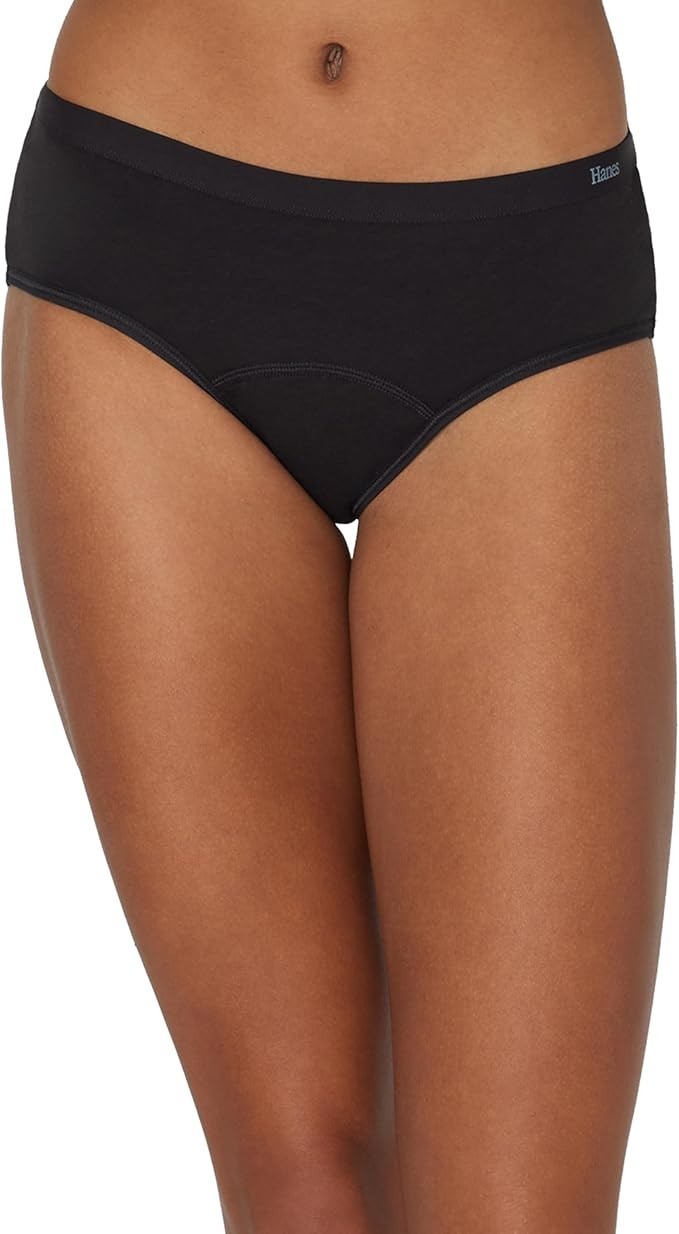 Hanes Women’s Comfort, Period. Underwear, Bikini Period Underwear, Leaks 3-pack