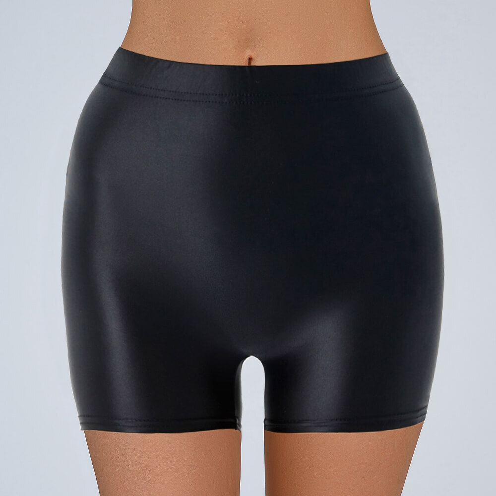 Womens Satin Knickers Boxer Briefs Shorts Silky Shiny Wetlook Underpants Panties